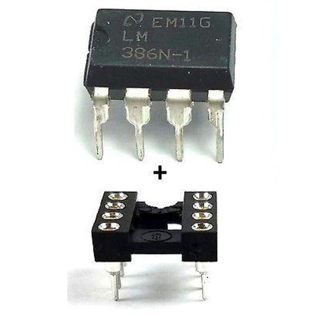 National Semiconductor LM386N1 + Sockets Low Power Audio Amplifier IC (Pack of 10)