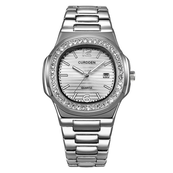TopLLC Men's Quartz Watch Men's Fully Rhinestone Watches Quartz Lced Out Gold Diamond Wristwatch MEN watch