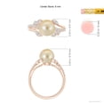thumbnail image 5 of ANGARA Golden South Sea Cultured Pearl and Leaf Ring with Diamonds in 14K Rose Gold for Women | June Birthstone, Birthday, Anniversary, Jewelry Gift for Women | Pearl Ring, 5 of 8