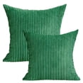 thumbnail image 1 of ¡Oferta! Funda de almohada de poliéster de 50,8 x 50,8 cm, moderna y contemporánea, con diseño de rayas azul marino (2 unidades) (sin relleno), 1 of 8