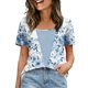 thumbnail image 3 of TaTaai Women's Casual Printed T-Shirt Short Sleeve Crew Neck Fitted Spring Summer Base Layer Top Daily Office Date Weekend Travel Gift, 3 of 7