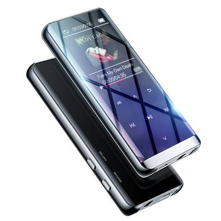 Bluetooth Tape Player Bluetooth 4.2 8GB MP3 Player, Touch Button Lossless Sound Sport Music Player with FM Radio Voice Recorder,Include Wired Earphones, Black ()