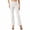 White, variant on ZyeKqe Women Dress Pants Elastic Waist Stretch Work Slacks Business Straight Leg Pull on Slim Office Casual Pants