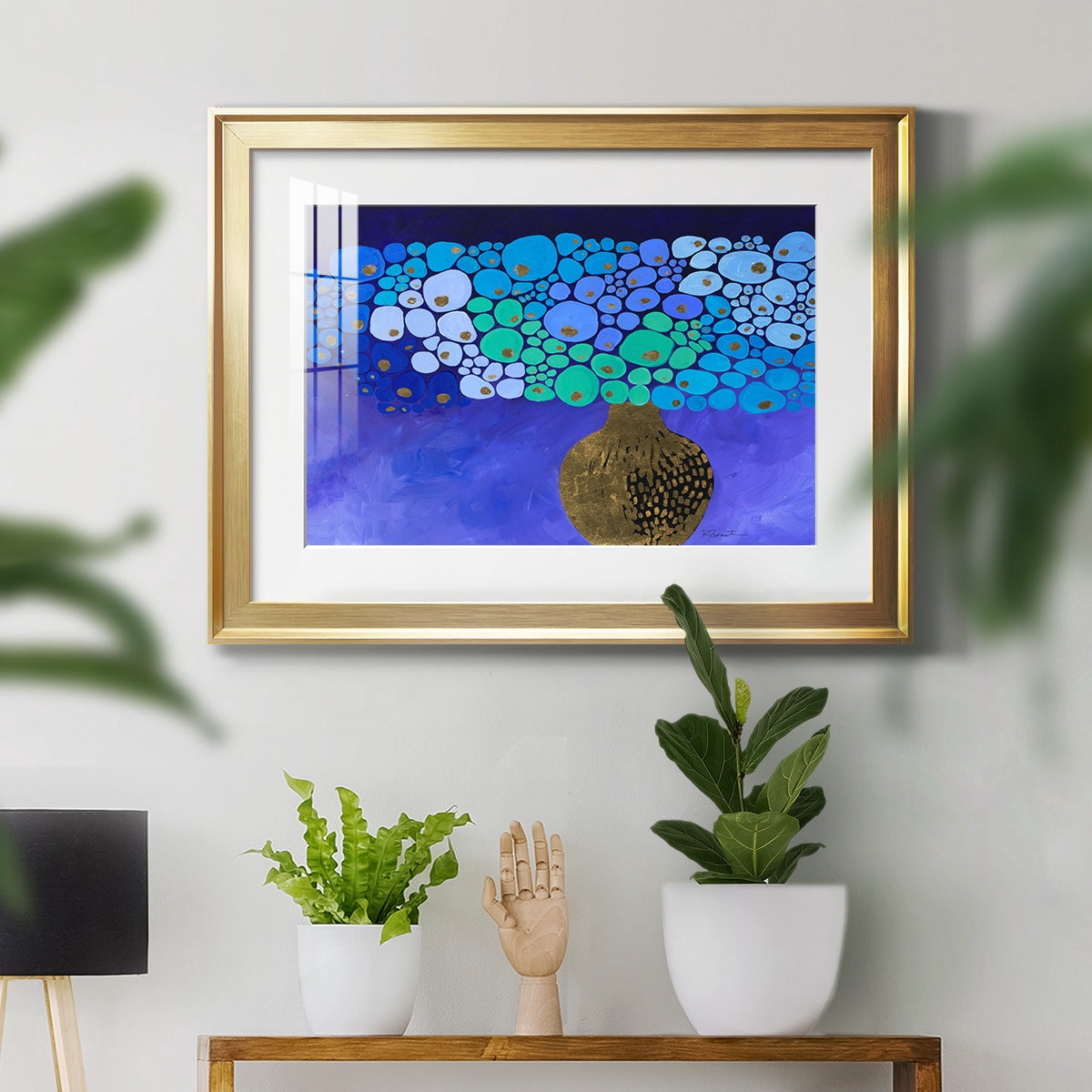 Blue Poppies II Premium Framed Print - Ready to Hang