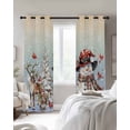 thumbnail image 2 of Christmas Snowman Blackout Curtains for Bedroom, Thermal Insulated Window Treatment, Rainbow Xmas Tree Elk Winter Snowflake Grommet Top Blackout Draperies and Drapes for Basement 27.5"x39" 2 Panels, 2 of 8