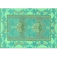 thumbnail image 1 of Ahgly Company Indoor Rectangle Abstract Turquoise Blue Modern Area Rugs, 4' x 6', 1 of 4