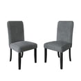 thumbnail image 3 of Home Design Guymon Dining Chair (Set of 2), Black/Gray, Cushioned Seat, Slat-Back Design, Comfortable Seating, Sturdy Frame, Modern Style, Durable Construction, 3 of 10