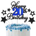 thumbnail image 1 of Topper para pastel de 20.º cumpleaños con glitter OffiCreative, 1 of 7