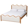 thumbnail image 2 of Baxton Studio Lilia Mid-Century Platform Bed, Queen, Cream, 2 of 9