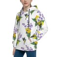 thumbnail image 2 of Xecao Lavender Flowers Print Youth Hoodie Sweatshirt,Boys Hoodies,Essentials Hoodie-X-Large, 2 of 6