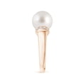 thumbnail image 3 of Angara South Sea Cultured Pearl Collar Ring with Diamonds in 14K Rose Gold for Women | June Birthstone Jewelry for Her, 3 of 8