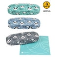 thumbnail image 5 of [4 PACK / 3 PACK], JAVOedge Printed Pattern Durable Hard Clamshell Eyeglass Case with Bonus Microfiber Cloth, 5 of 7
