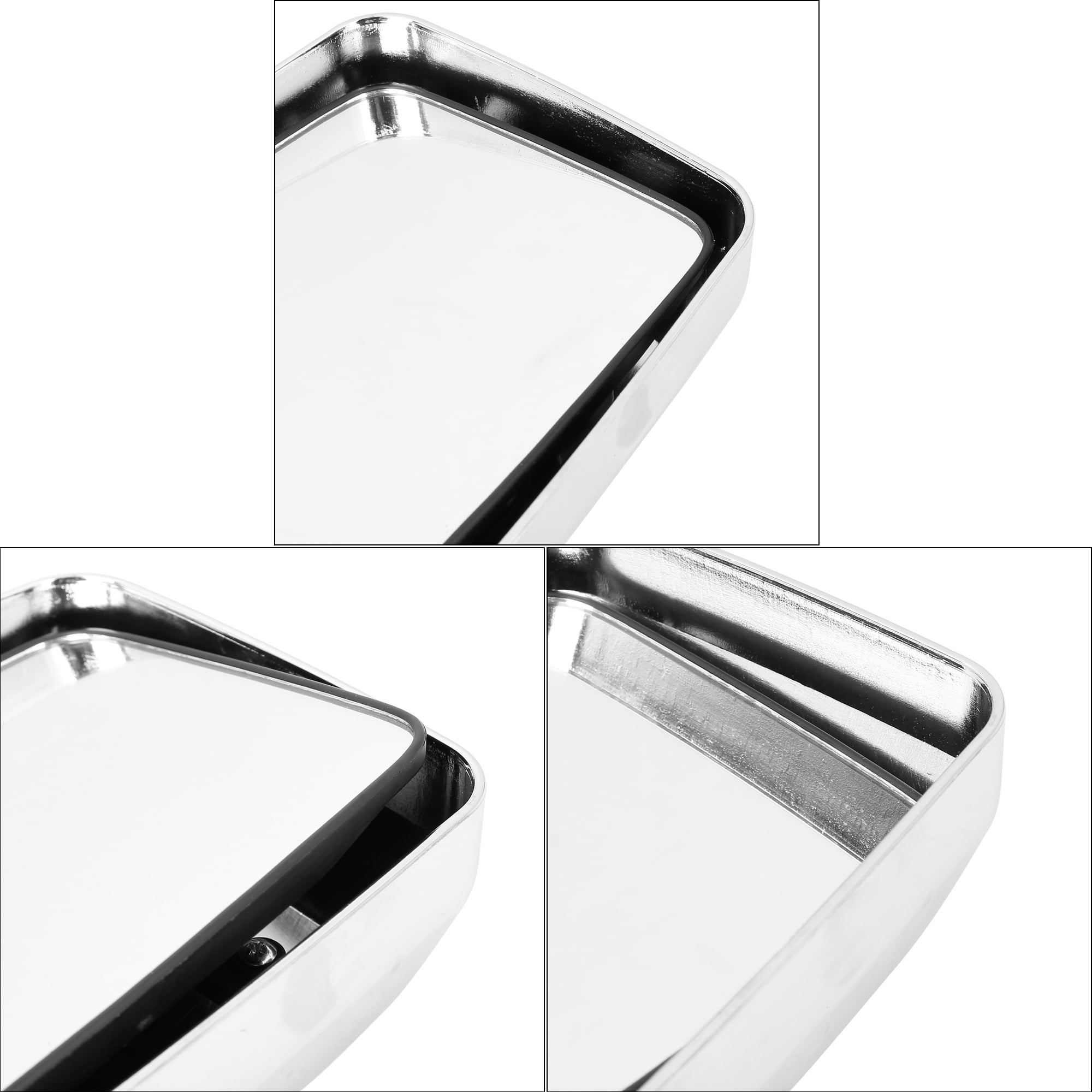 Unique Bargains Pair Car Rear View Side Mirror Silver Tone