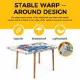 thumbnail image 4 of Independence Day Table Cloths for 3 Foot Rectangle Tables, Farmhouse American Flag Truck Star Burlap Patio Waterproof Elastic Fitted Tablecloths, Washable Rectangular Table Cover for Camping, 4 of 8