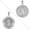 Silver, variant on Basketball - Saint Christopher Doubledside Sports Religious Medal 1 Inch Sterling Silver