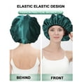 thumbnail image 5 of Terry Lined Shower Cap,Triple Layer Large Cap for Women,Shower Cap Reusable Waterproof,Long Thick Hair(Black), 5 of 10