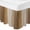 Brown, variant on Aqua Ombre Bed Skirt Queen Size 16 Inch Drop, Adjustable & Elastic Wrap Around Bed Skirts Pleated Luxury Dust Ruffles For Twin Full Queen Cal King Base Beds, Vintage Country Wooden