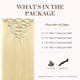thumbnail image 2 of Extensiones de cabello GOO GOO Clip en cabello humano real de 22 pulgadas y 120 g, 2 of 9