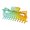 Blue Yellow, variant on Jumbo Jaw Clip Extra Large Marbelized Hair Claw (Red Pink)