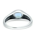 thumbnail image 3 of New Signet Wedding Ring Cushion Cut Simulated CZ 925 Sterling Silver Size 7, 3 of 5