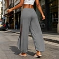 thumbnail image 6 of Wutalume Yoga Pants for Women - High Slit Harem Boho Flowy Trousers with Wide Leg, Breathable Lightweight Pants for Gym, Dance & Daily Casual Wear,Light Gray S, 6 of 7