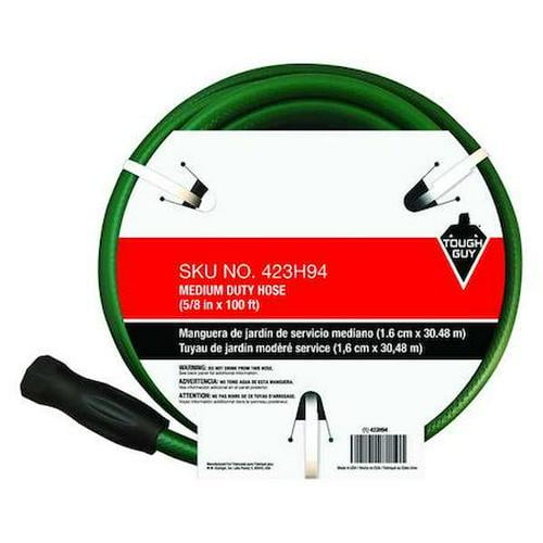 Water Hose, Cold, PVC, 100 ft., Green