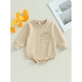 thumbnail image 2 of Bagilaanoe Newborn Baby Girl Boy Oversized Romper Sweatshirt Long Sleeve Bodysuit Pullover 6M 12M 18M 24M Infant Casual Tee Tops, 2 of 9