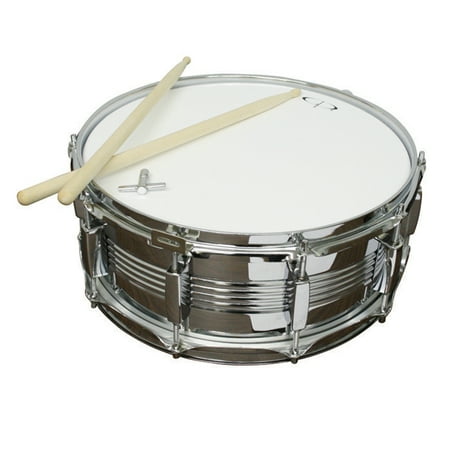 GP Percussion SDC201 14-inch, 10-Lug Metal Snare (Best Snare Drum For Metal)