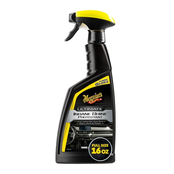 Meguiar's G220216 Ultimate Insane Shine Protectant, Car Cleaning Spray That Creates a Lasting and Glossy Shine, Auto Care Product Safe for Exterior and Interior Surfaces, 16 Oz