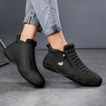 thumbnail image 2 of Men's Casual High Top high boots Leather Outdoor Walking Sneakers -on Lightweight Non- Waterproof Driving Chukka Boots, 2 of 7