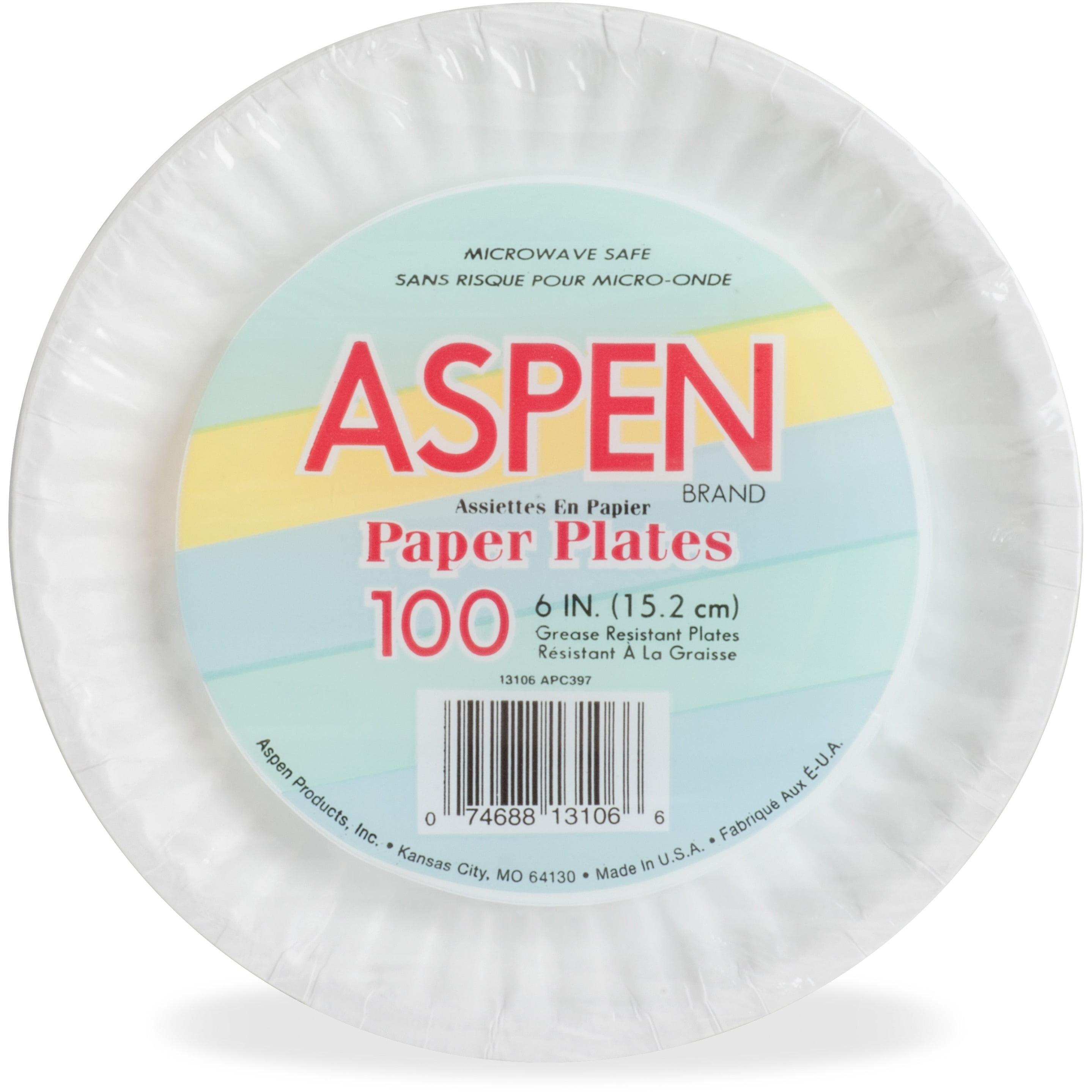 AJM, AJMCP6OAWH, Packaging Coated Paper Plates, 1200 / Carton, White