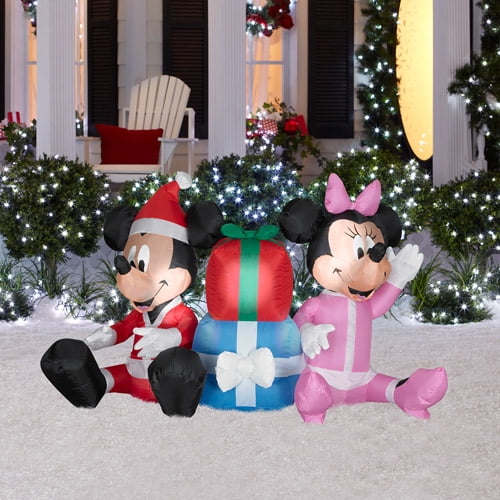 4 tall airblown christmas inflatable disney mickey mouse and minnie mouse with presents walmartcom - Mickey And Minnie Christmas Decorations 4 tall airblown christmas inflatable disney mickey mouse and minnie mouse with presents walmartcom - Mickey And Minnie Christmas Decorations