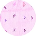 thumbnail image 1 of Ahgly Company Indoor Round Solid Pink Modern Area Rugs, 8' Round, 1 of 4