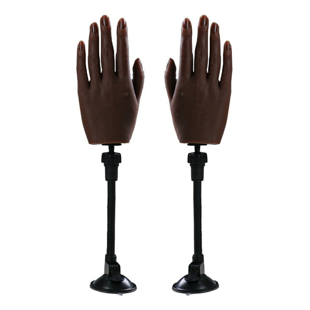 Maniquí de manos de silicona para práctica de uñas, modelo femenino, tatuaje, práctica de uñas Estilo 6 1 par