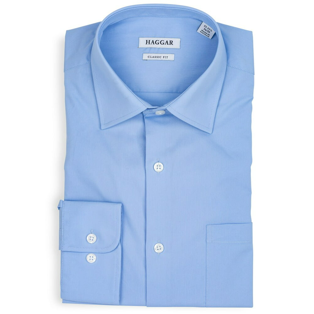 Haggar Dress Shirts Men S Haggar Premium Comfort Classic Fit Stretch Dress Shirt Light Blue