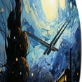 thumbnail image 3 of Designart "Vincent s Perspective Blue Train Rails I" Transportation Oversized Wall Clock, 3 of 5