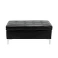 thumbnail image 3 of Lexicon Barrington Faux Leather Ottoman in Black, 3 of 5