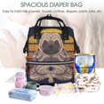thumbnail image 4 of Wukai Pug dog Yoga Mummy Backpac,&nbsp;Diaper Bag Purse Breast Pump Bag Purse Diaper Bag for swim,gym,workout,large capacity backpack, 4 of 5