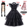 thumbnail image 2 of Disfraz negro de Halloween para niña, Vestido de Cosplay para eventos de carnaval, Vestido gótico de moda, ropa de fiesta de noche para niños, 3-12T, 2 of 5