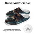 thumbnail image 6 of Yiaed Wave Sailboat Shark Print Slippers Fuzzy Warm Cozy Slippers Non Slip House Slippers For Indoor Outdoor Slippers House Slippers-11, 6 of 7