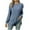 Blue, variant on Uaswgudfs Womens Tunic Tops Lightweight Crewneck Sweaters with Chest Pocket Loose Fit Wine Long Sleeve Shirts Side Split L