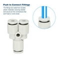 thumbnail image 4 of Unique Bargains Pousser pour Connecter Raccords, 12 Pack Raccords Diviseurs, Blanc, 1/8 de Pouce Od, 4 of 5
