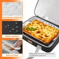 thumbnail image 6 of Lifewit Expandable Insulated Casserole Carrier for Hot or Cold Food, Double Decker Food Bag Lasagna Holder Carry Tote for Potluck Parties/Picnic/Cookouts, Fits 9"x13" Baking Dish, Black-Flowers, 6 of 9