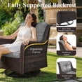 thumbnail image 5 of ALAULM 3-Piece Patio Furniture Set, Outdoor Thick Wicker High Back Sectional Sofa Couch with 2 Swivel Chairs, All-Weather Wicker Outdoor Conversation Set for Backyard, Porch, Deck, Gray, 5 of 6