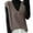 Khaki, variant on Women's Knit Vest Deep V Neck Loose Fitting Sleeveless Pullover Sweater Cardigan For Casual Wear
