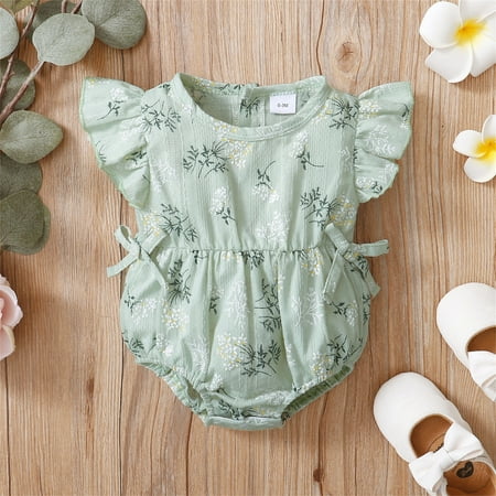 

niuredltd baby girls floral spring summer short sleeve romper bodysuit clothes