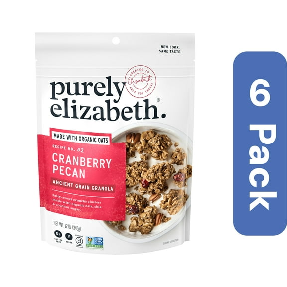 Purely Elizabeth Cranberry Pecan Granola 12 oz (Pack of 6)