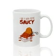 thumbnail image 3 of Flirty Valentine's Day Mug, "I Like It When You're Saucy" Chicken Nugget Pun, Funny Romantic Gift for Her, Him, Crush, 3 of 9