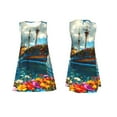 thumbnail image 7 of Uemuo Floral Ship On Ocean Pattern Women’s Sleeveless Dress – Casual Summer A-Line Dress, Stylish and Comfortable Sundress for Hot Weather, 7 of 7