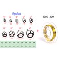 thumbnail image 1 of 6#-30# Stainless Steel Guide Ring Fishing Rod Guide Ring Fishing Rod Repair DIY Guide Ring Color Tie Rope Set 45/85 Pieces/Box 45pcs and tied rope, 1 of 6